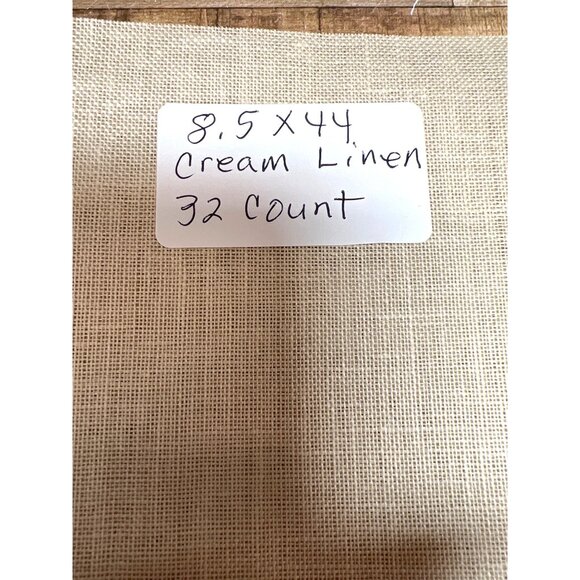 32 Count Cream Linen Fabric 8.5" X 44" For Embroidery Or Crafts - Picture 2 of 2